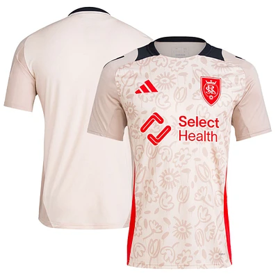 Haut d'avant-match adidas Real Salt Lake 2024 One Planet marron pour homme