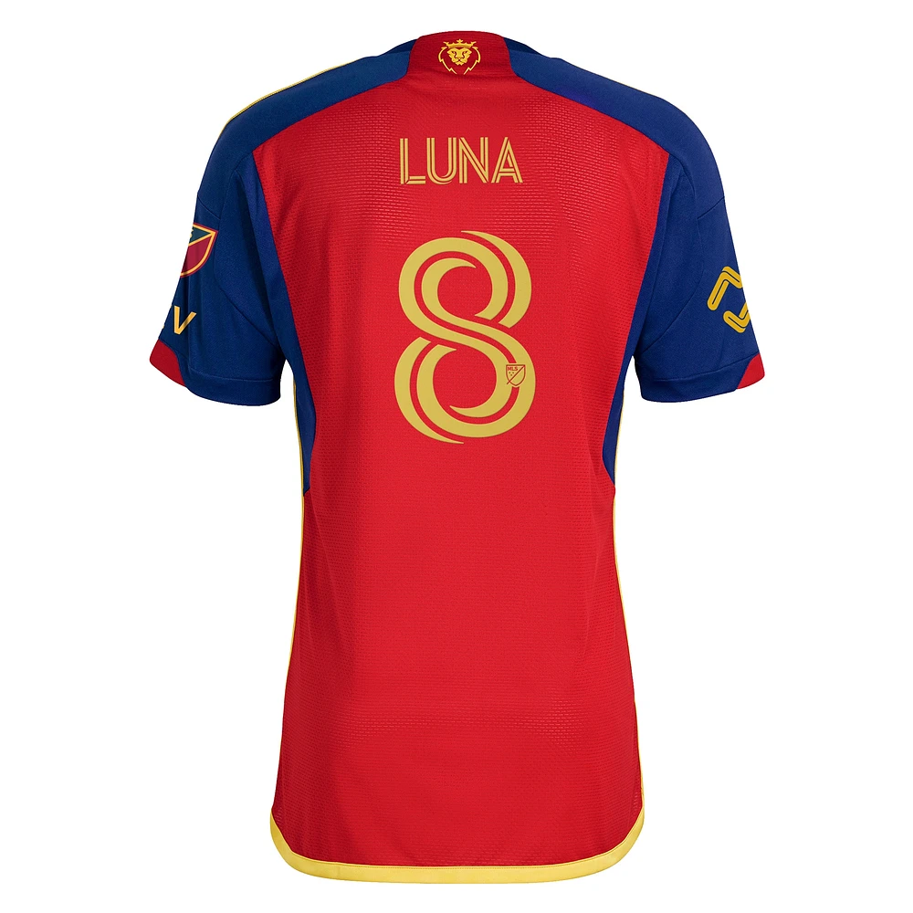 Men's adidas Diego Luna Red Real Salt Lake 2024 Peak Utah Authentic Player Jersey