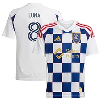 Maillot de joueur réplique adidas Diego Luna blanc Real Salt Lake 2025 Grid City pour homme