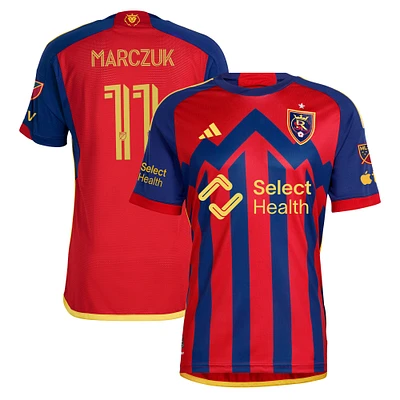 Maillot de joueur authentique adidas Dominik Marczuk Red Real Salt Lake 2024 Peak Utah pour homme