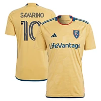 Adidas Jefferson Savarino Gold Real Salt Lake 2023 The Beehive State Kit Replica Player Jersey