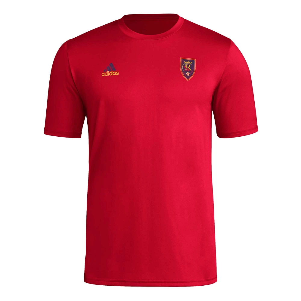 Men's adidas Red Real Salt Lake AEROREADY Local Stoic T-Shirt