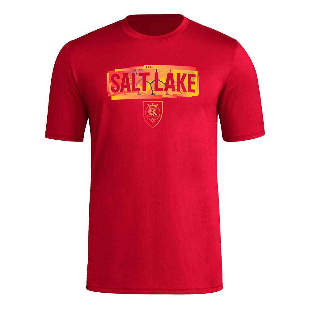 T-shirt adidas Real Salt Lake Local Pop AEROREADY rouge pour hommes