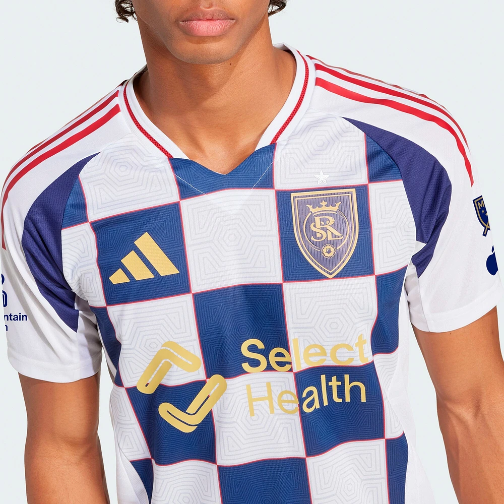 Maillot authentique adidas Real Salt Lake 2025 Grid City pour homme blanc