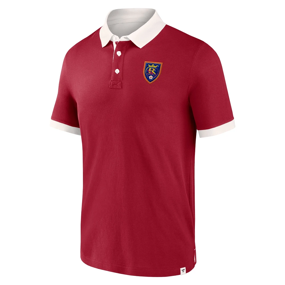 Men's Fanatics Red Real Salt Lake Second Period Polo Shirt