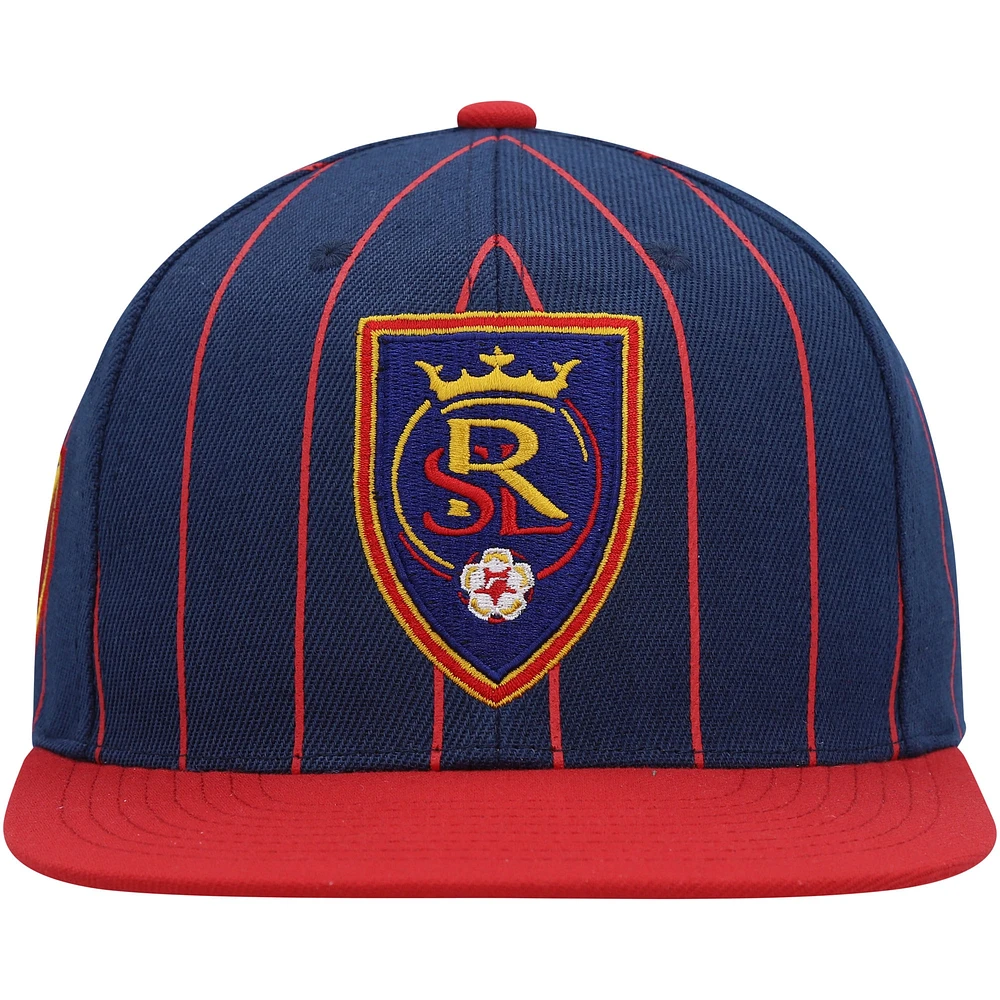 Pin Snapback Real Salt Lake Team bleu marine Mitchell & Ness pour homme