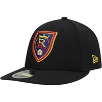 Men's New Era Black Real Salt Lake Primary Logo Low Profile 59FIFTY Fitted Hat