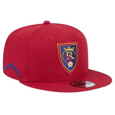 Casquette Snapback 9FIFTY Snapback New Era Real Salt Lake 2024 Jersey Hook pour homme rouge