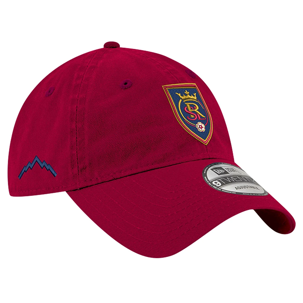 Men's New Era Red Real Salt Lake 2024 Jersey Hook 9TWENTY Adjustable Hat