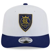 Men's New Era  White/Blue Real Salt Lake 2025 Jersey Hook 9SEVENTY Stretch-Snap Hat