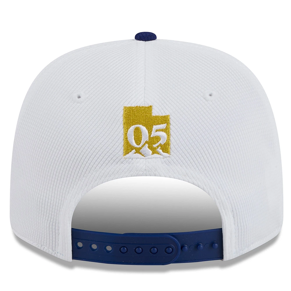 Men's New Era  White/Blue Real Salt Lake 2025 Jersey Hook 9SEVENTY Stretch-Snap Hat