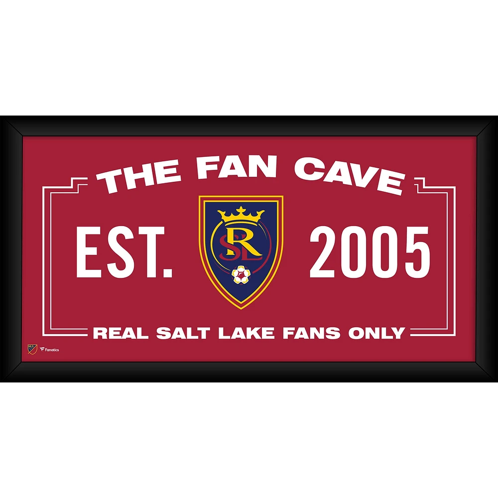 Real Salt Lake Framed 10" x 20" Fan Cave Collage