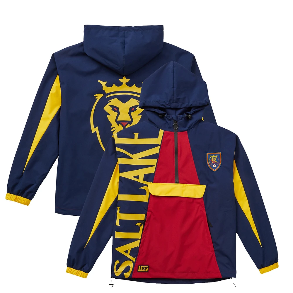 Veste anorak à demi-zip unisexe Live Breathe Futbol Real Salt Lake Tekker bleu