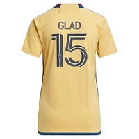 Women's adidas Justen Glad Gold Real Salt Lake 2023 The Beehive State Kit Replica Player Jersey