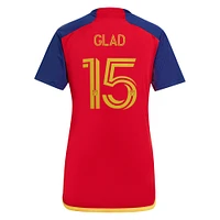 Maillot de joueur réplique adidas Justen Glad Real Salt Lake 2024 Peak Utah pour femme, rouge