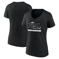 Women's Fanatics Black Real Salt Lake Fundamentals Stealth V-Neck T-Shirt