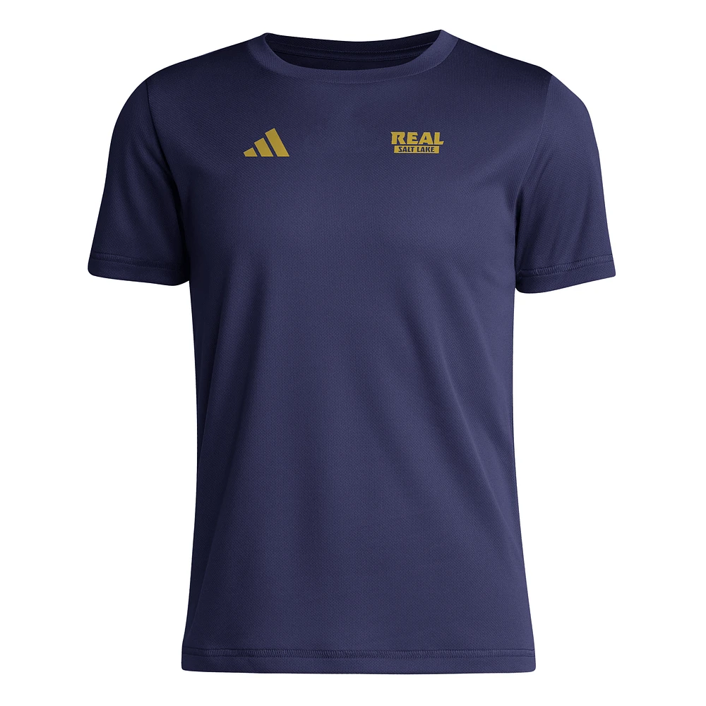 Youth adidas  Navy Real Salt Lake Local Wrap T-Shirt