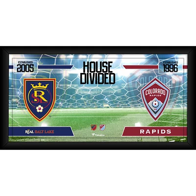 Real Salt Lake vs. Colorado Rapids Framed 10" x 20" House Divided Collage