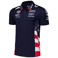 Men's Castore  Navy Red Bull Racing America Race Team Polo