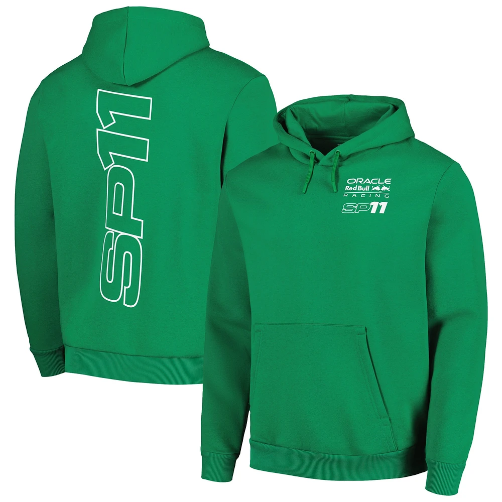 Men's Castore Sergio Perez Green Formula 1 Driver Pullover Hoodie