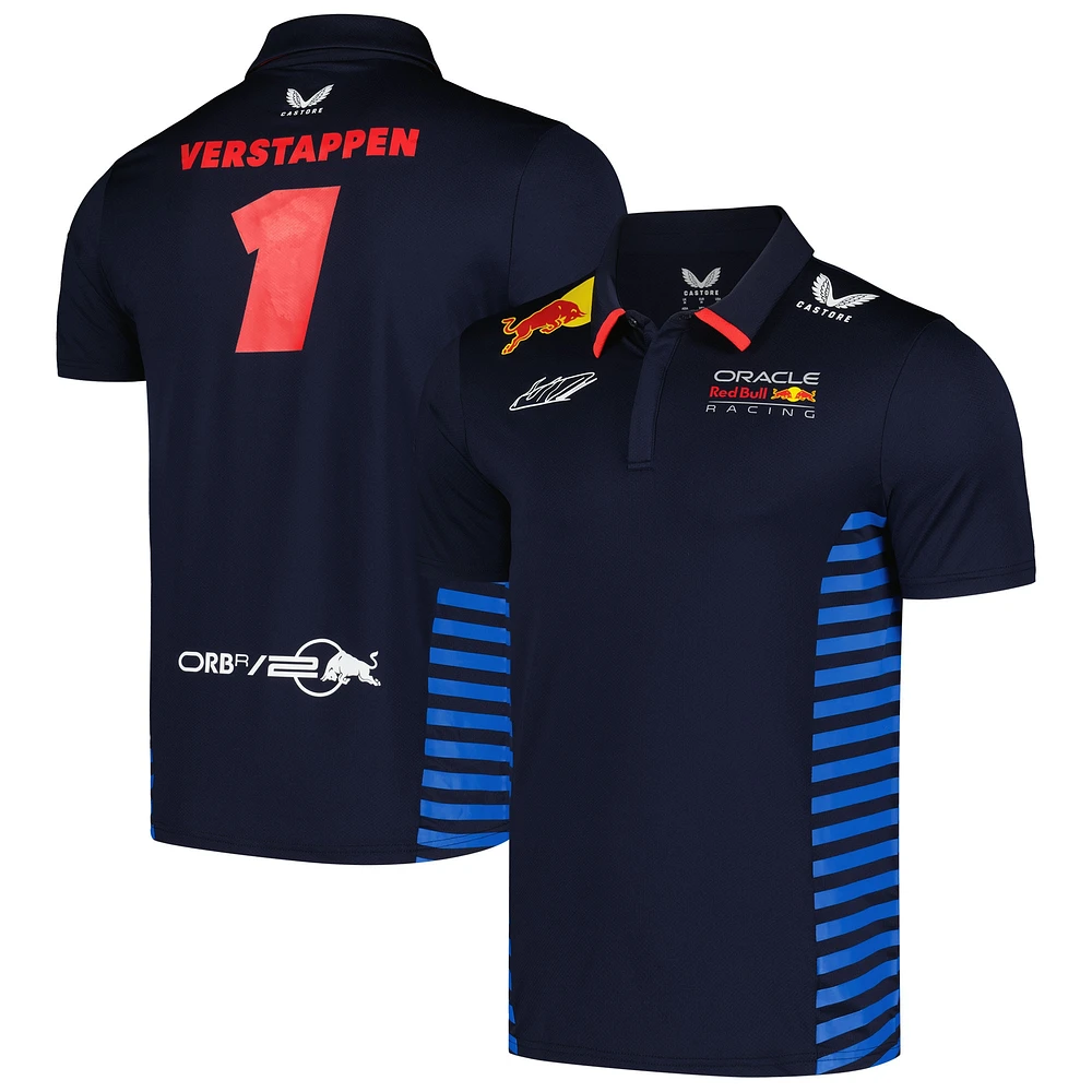 Men's Max Verstappen Navy Red Bull Racing 2024 Team Polo