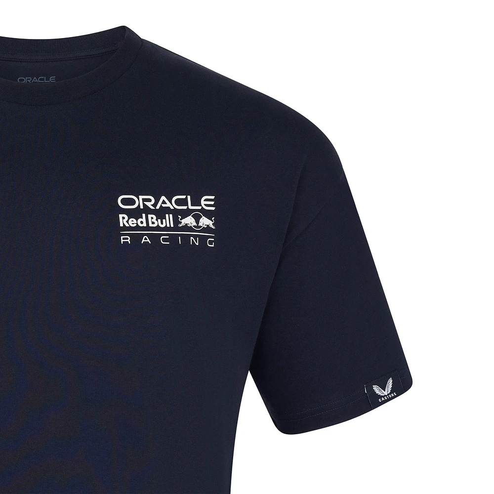 Men's Max Verstappen Navy Red Bull Racing Oversized Crest T-Shirt