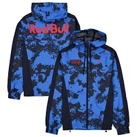 Men's New Era  Blue Red Bull Racing Lightweight Full-Zip Hooded Windbreaker