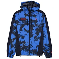 Men's New Era  Blue Red Bull Racing Lightweight Full-Zip Hooded Windbreaker