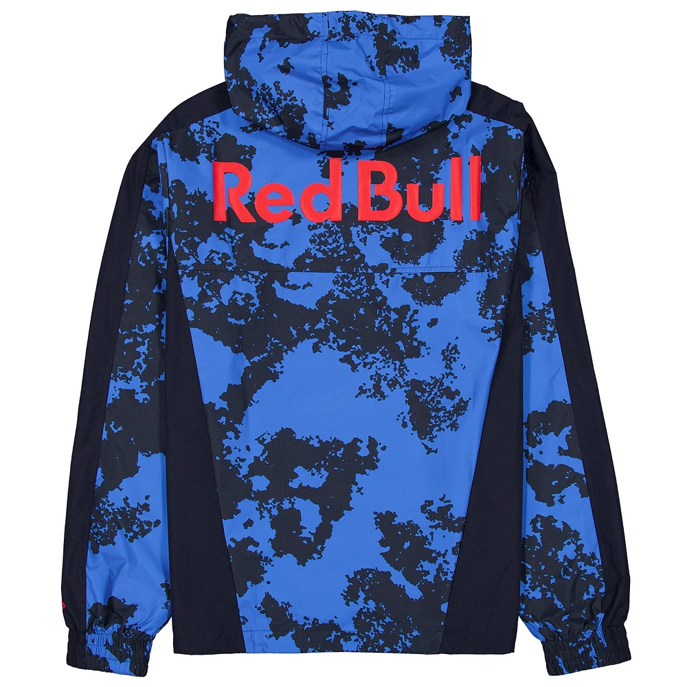 Men's New Era  Blue Red Bull Racing Lightweight Full-Zip Hooded Windbreaker