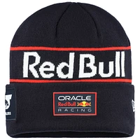 Men's New Era Max Verstappen Navy Red Bull Racing Replica Driver Cuff Knit Hat