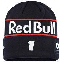 Men's New Era Max Verstappen Navy Red Bull Racing Replica Driver Cuff Knit Hat