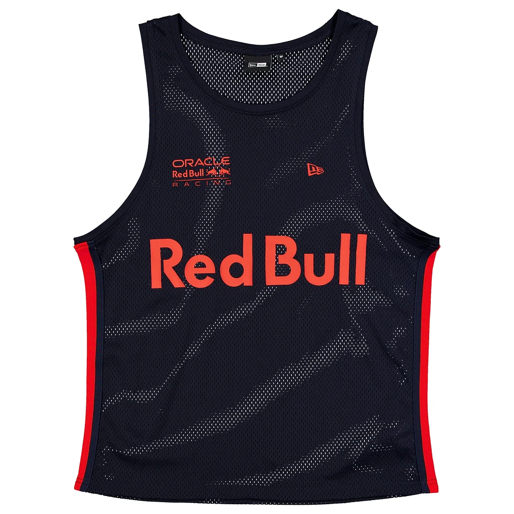 Men's New Era  Navy Red Bull Racing Basketball Mesh Tank Top