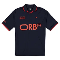Men's New Era  Navy Red Bull Racing Graphic Collared Soccer Shirt