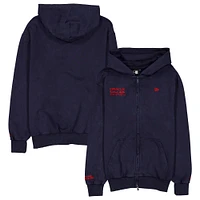 Men's New Era  Navy Red Bull Racing Oversized Full-Zip Hoodie