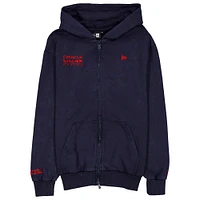 Men's New Era  Navy Red Bull Racing Oversized Full-Zip Hoodie