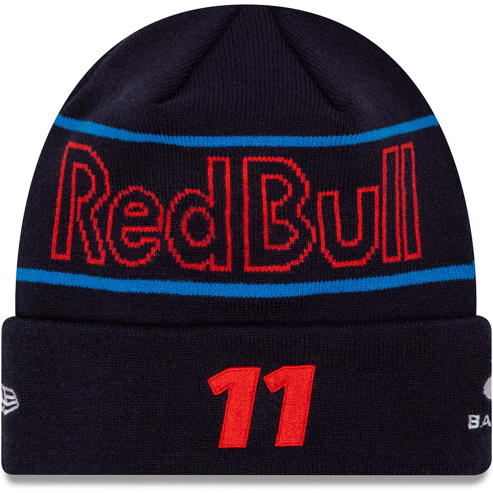 Men's New Era Sergio Perez Navy Red Bull Racing Driver Cuffed Knit Hat