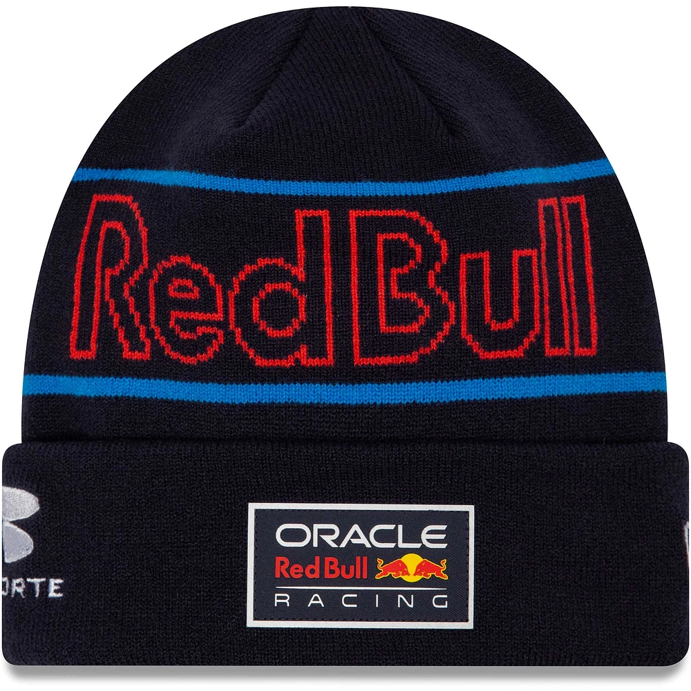 Men's New Era Sergio Perez Navy Red Bull Racing Driver Cuffed Knit Hat