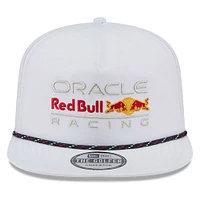 Men's New Era White Red Bull Racing Leisure Featherweight Perforated Rope Golfer Snapback Hat