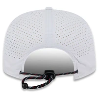 Men's New Era White Red Bull Racing Leisure Featherweight Perforated Rope Golfer Snapback Hat