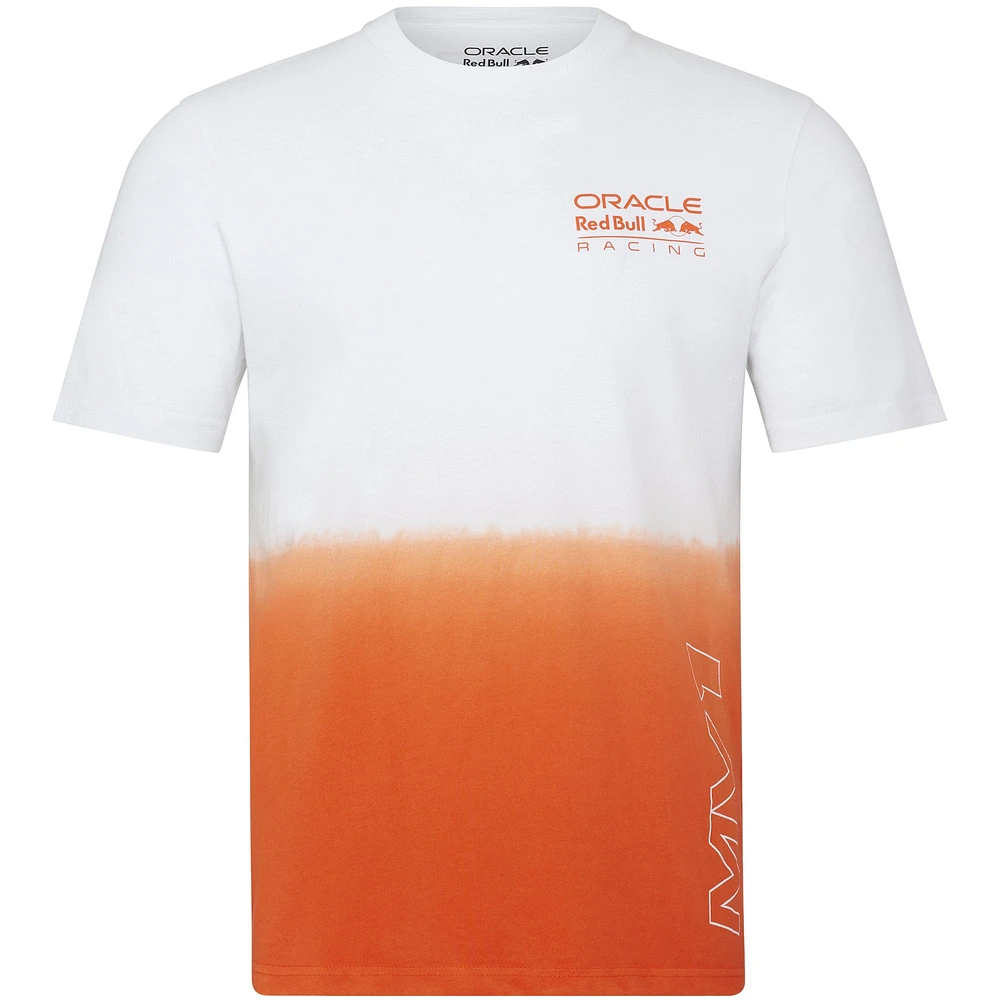 Unisex Castore Max Verstappen White/Orange Red Bull Racing 2023 Driver T-Shirt