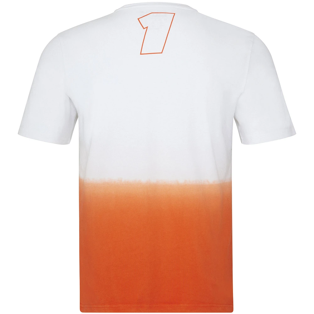 Unisex Castore Max Verstappen White/Orange Red Bull Racing 2023 Driver T-Shirt