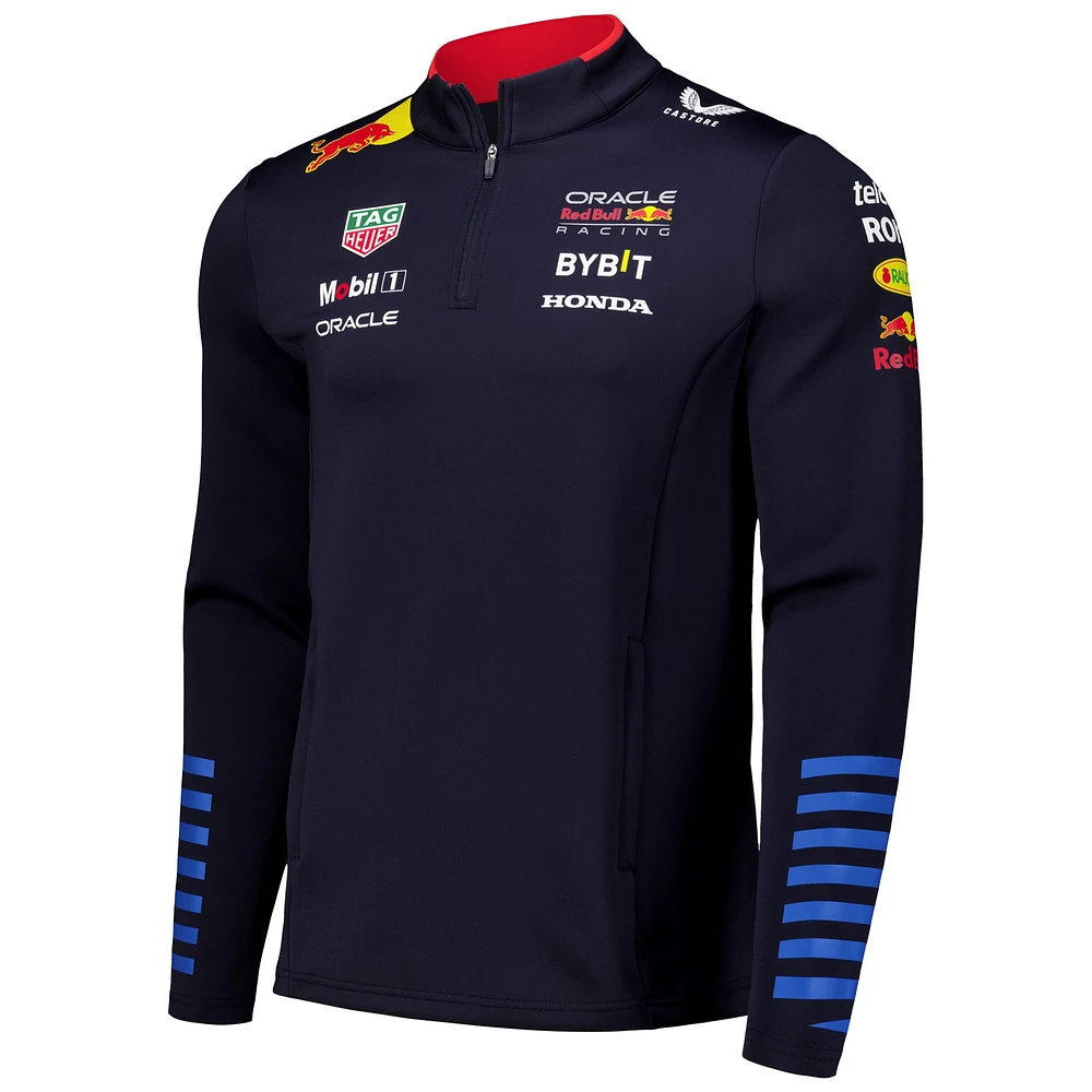 Unisex Castore Navy Red Bull Racing 2024 Team Quarter-Zip Jacket