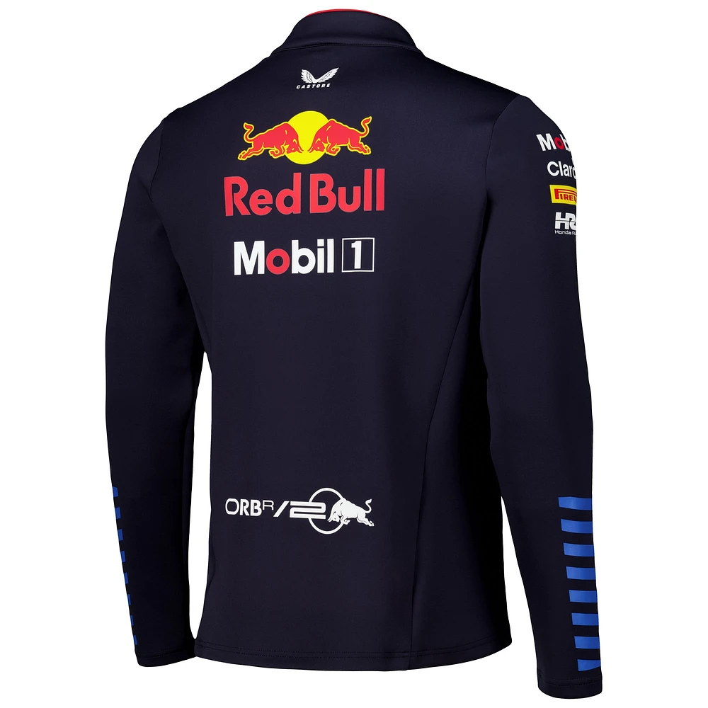 Unisex Castore Navy Red Bull Racing 2024 Team Quarter-Zip Jacket