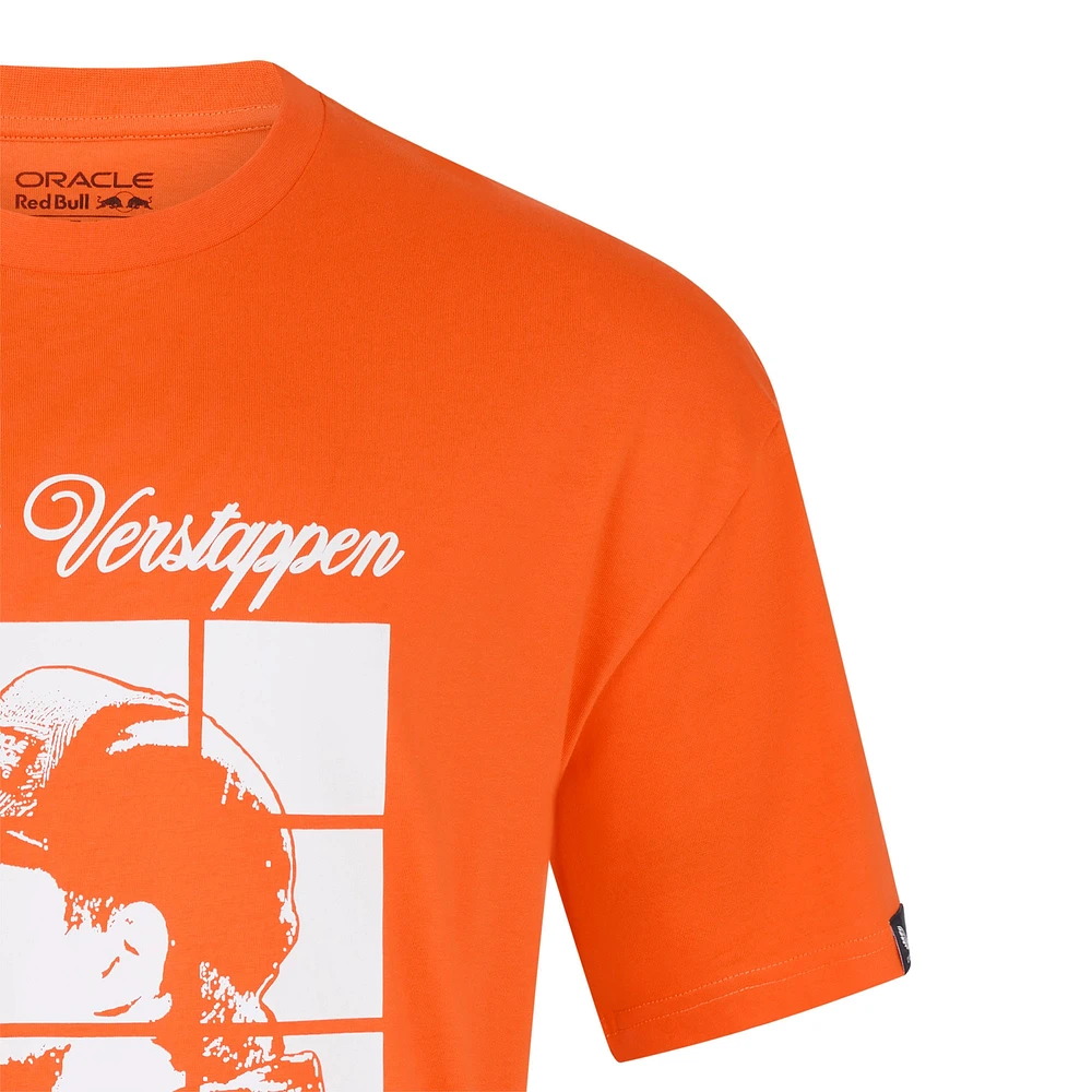 Unisex Max Verstappen Orange Red Bull Racing Driver Puzzle T-Shirt