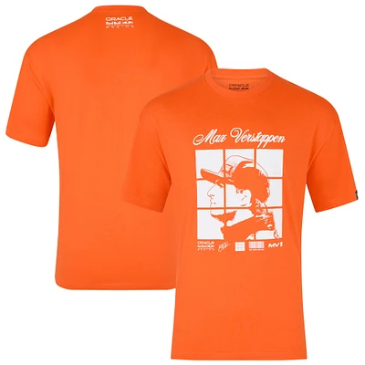 Unisex Max Verstappen Orange Red Bull Racing Driver Puzzle T-Shirt