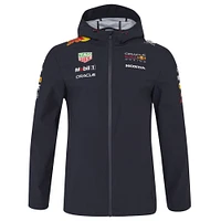 Veste à capuche unisexe Red Bull Racing bleu marine, résistante l'eau, entièrement zippée