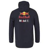 Veste à capuche unisexe Red Bull Racing bleu marine, résistante l'eau, entièrement zippée