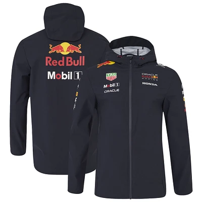 Veste à capuche unisexe Red Bull Racing bleu marine, résistante l'eau, entièrement zippée