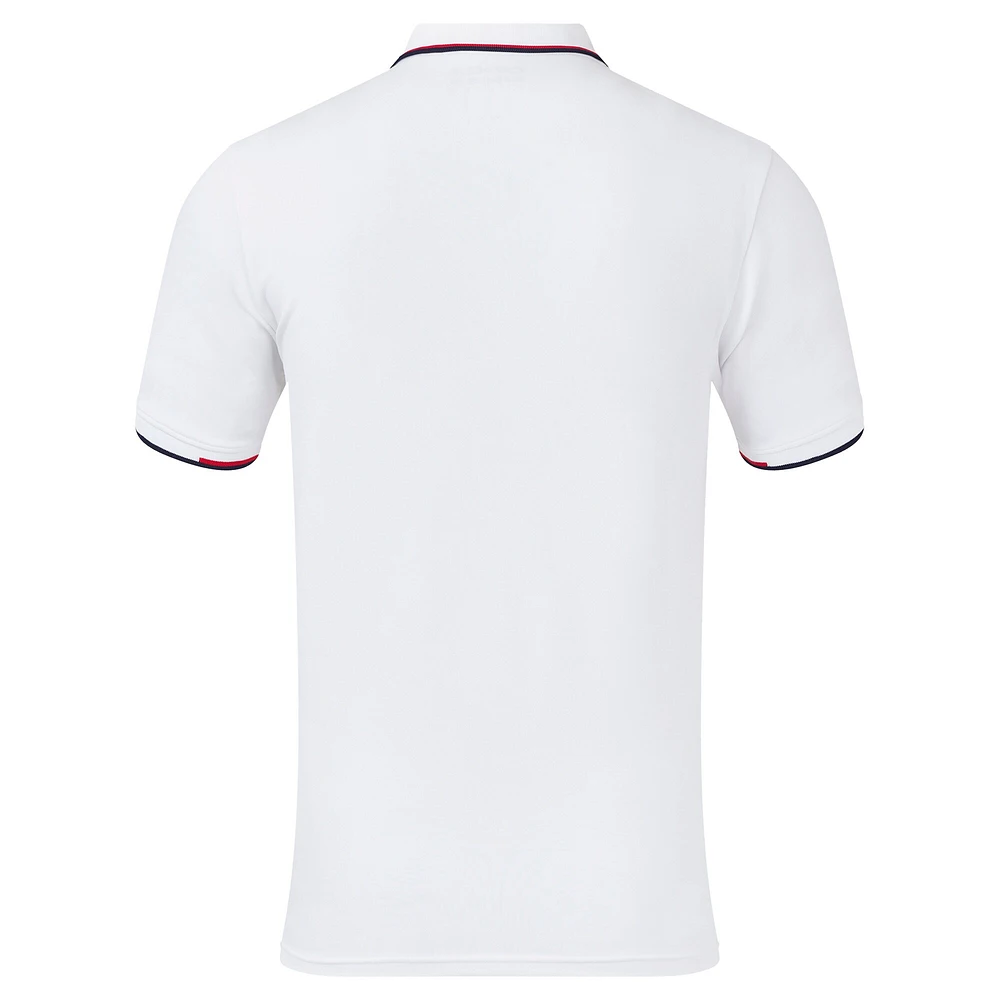 Polo unisexe blanc avec logo en couleur Red Bull Racing