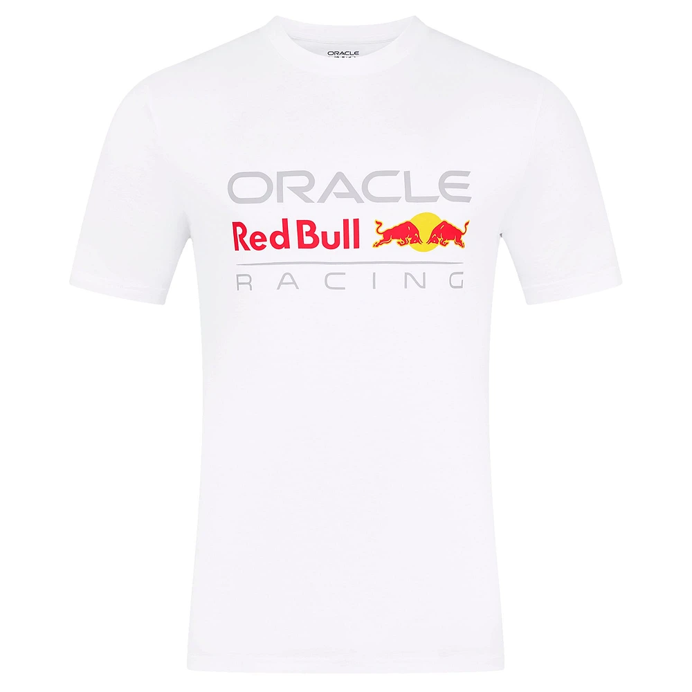 Unisex White Red Bull Racing Logo T-Shirt